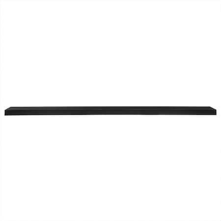 Homeroots 75 in. Wooden Floating Shelf, Black 400824